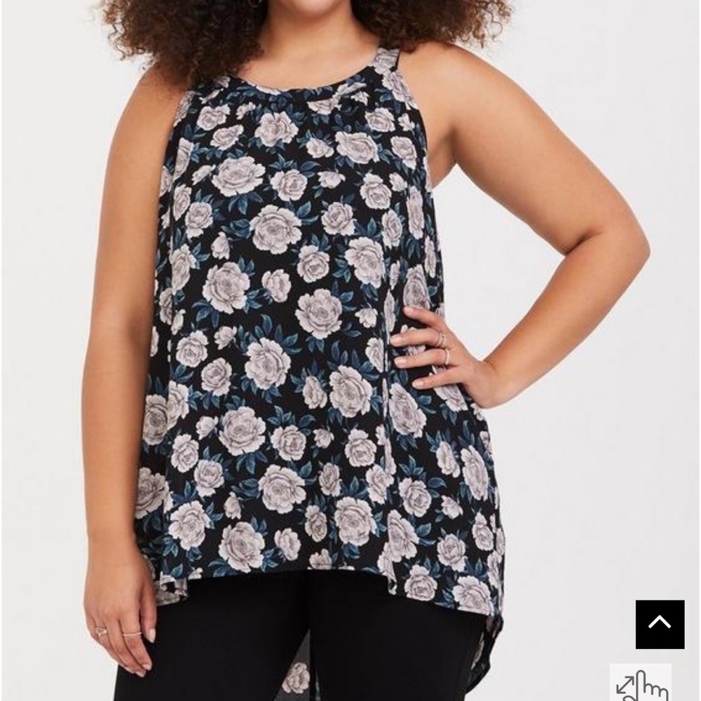Torrid Georgette High Neck Tank Top